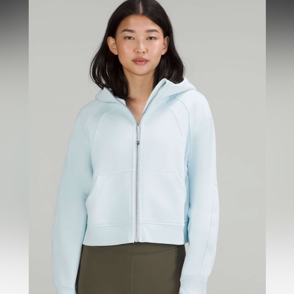 LULULEMON SCUBA OVERSIZED ZIP HOODIE - POWDER BLUE M/L